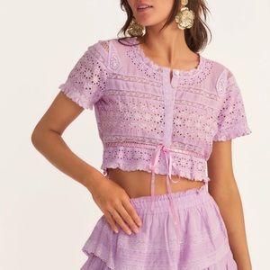 NWOT LoveShackFancy Farley Crop Top
